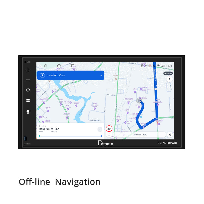 Domain DM-AN1107WBT 6.75" Android 11 with Wireless CarPlay and Android Auto