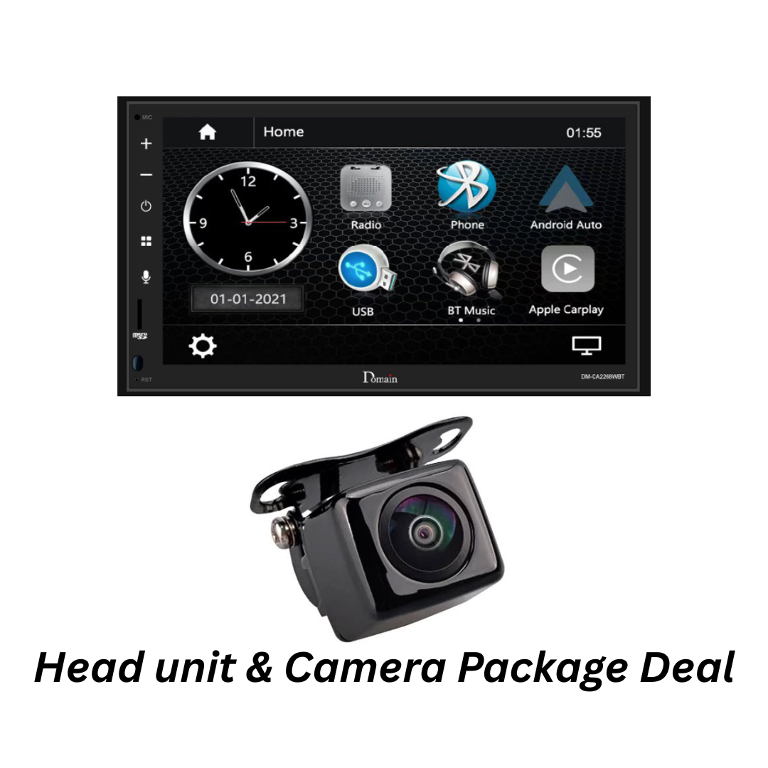 Domain DM-CA2268WBT Head Unit & Rear View Camera Package