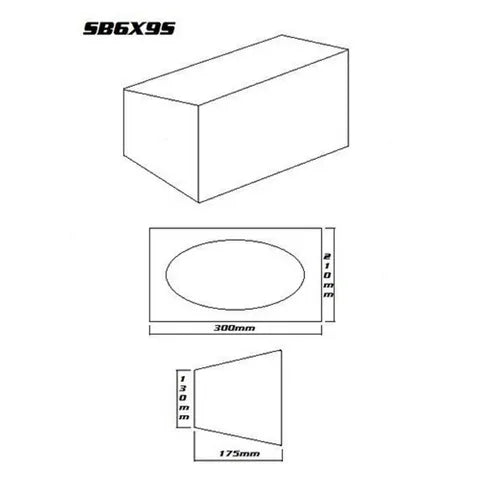 6x9" Speaker Box Small - Pair