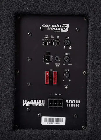 CERWIN VEGA 12" SLIM BOX SUBWOOFER AND AMPLIFIER ACTIVE 400W