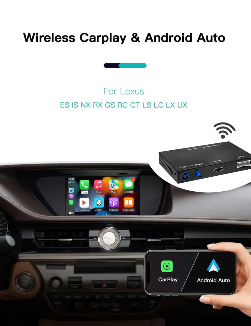 Wireless Carplay & Android Auto Retrofit Kit interface for Lexus including installation