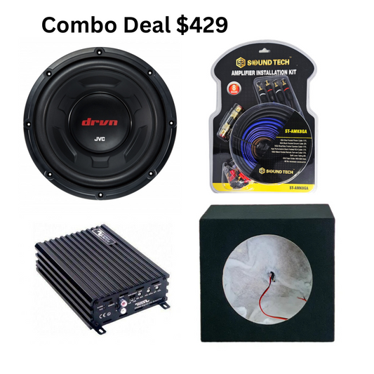 JVC 12" Subwoofer and Sound Magus DK600 Amplifier Combo Deal