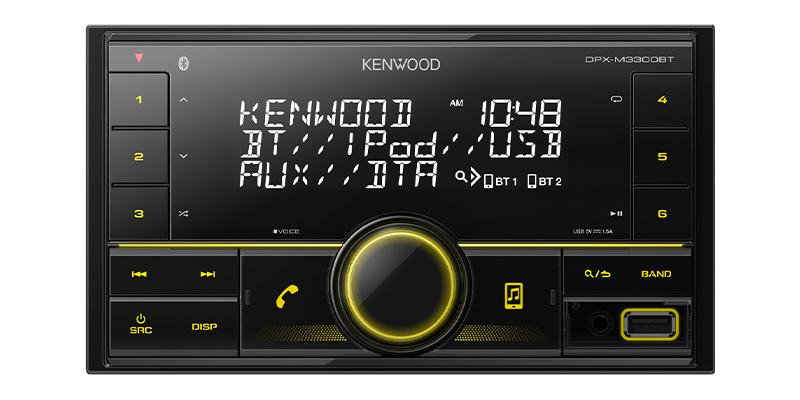 Kenwood DPX-M3300BT Bluetooth Double DIN Head Unit
