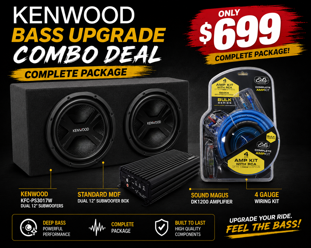 Kenwood Dual 12" Bass Upgrade Combo – Complete Package