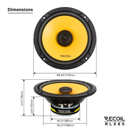 Recoil Audio RLX65 Car Speakers Pair