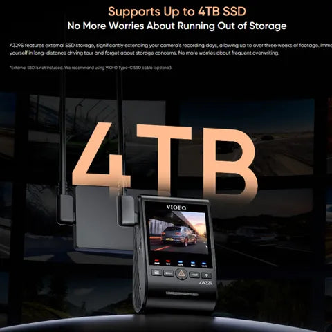 VIOFO A329 4K Front & 2K Rear Dash Cam – Dual Sony STARVIS 2, Wi-Fi 6 & GPS