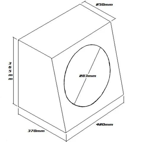 12" Subwoofer Enclosure/Box for Single Subwoofer