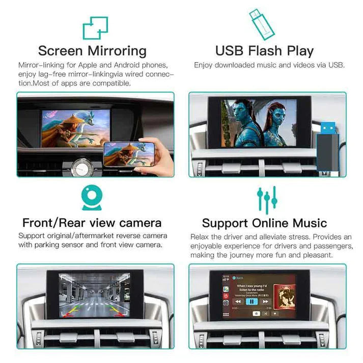 Wireless Carplay & Android Auto Retrofit Kit interface for Lexus including installation